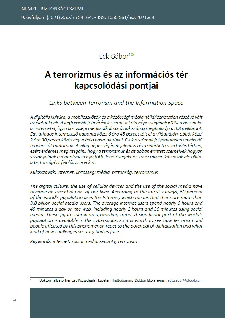 A terrorizmus és az információs tér kapcsolódási pontjai