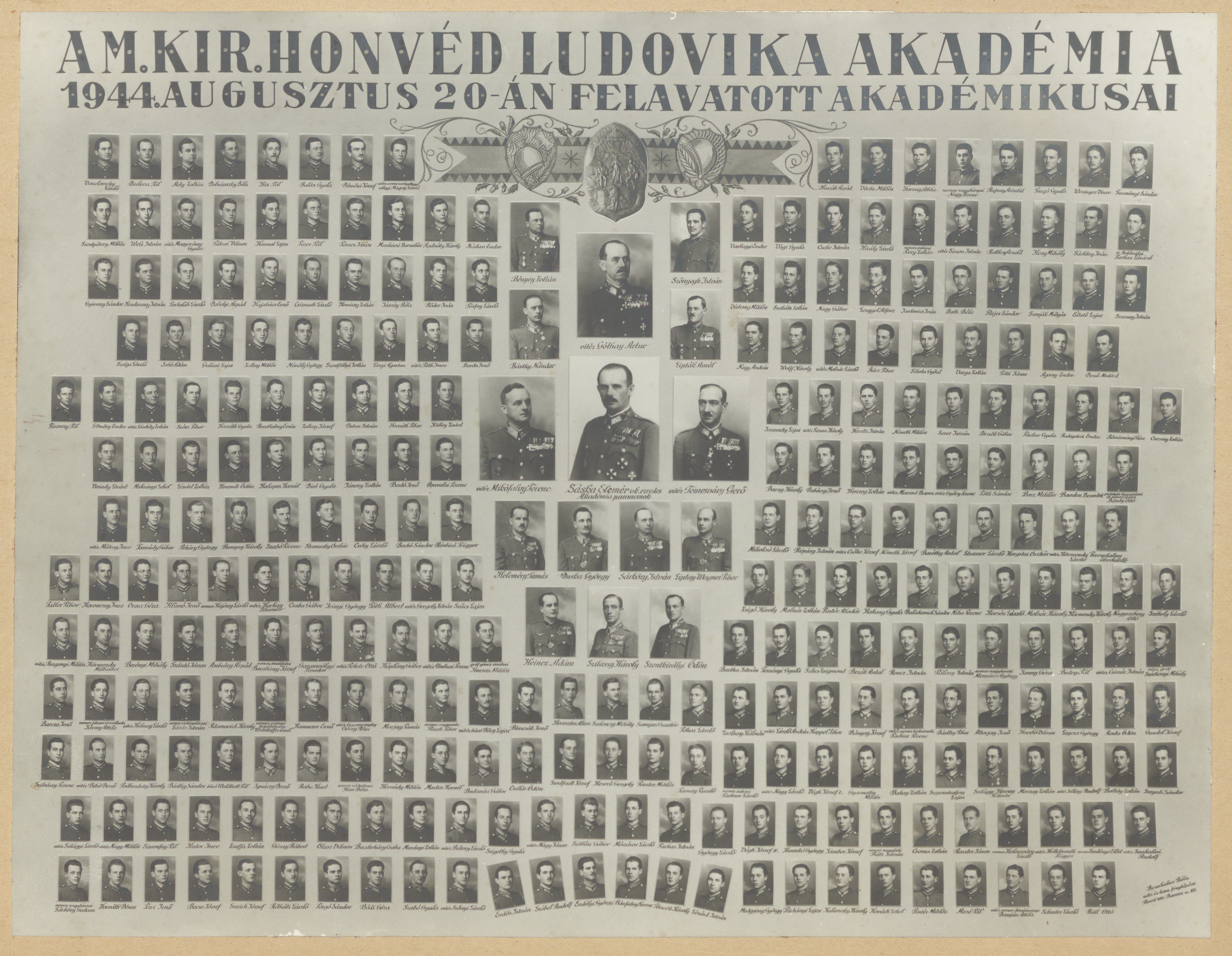 A magyar királyi honvéd Ludovika Akadémia 1944. augusztus 20-án felavatott akadémikusai