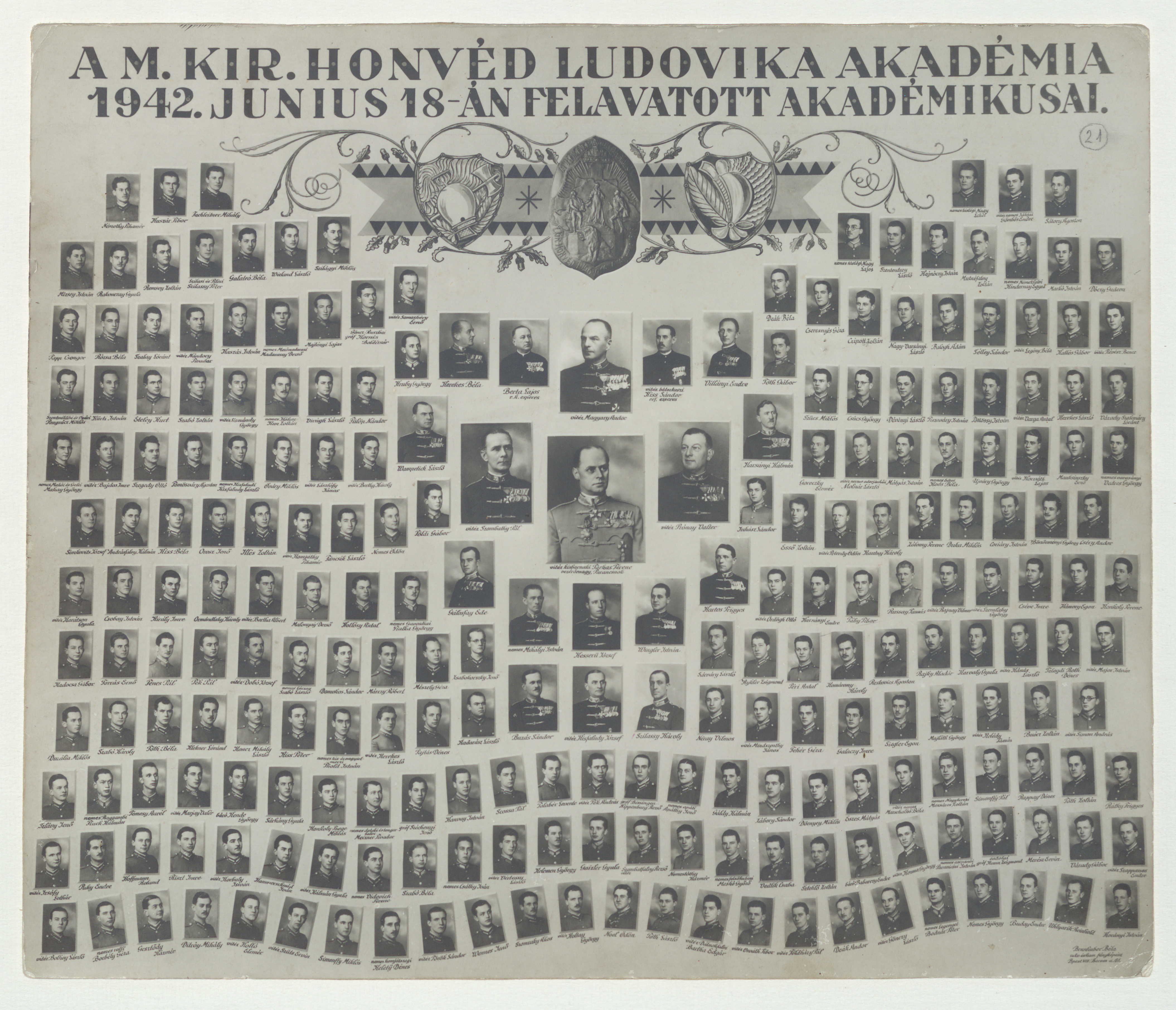 A m. kir. honvéd Ludovika Akadémia 1942. június 18-án felavatott akadémikusai