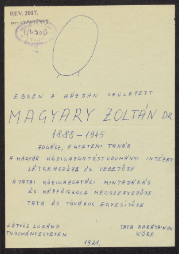 Magyary Zoltán emléktábla tervezett szövege 2.