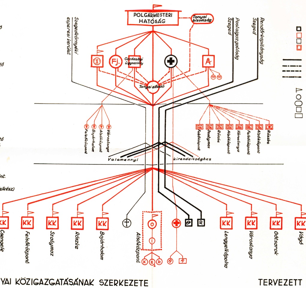 Szeged tanyai közigazgatásának szerkezete (szervezeti ábra, tervezett állapot)
