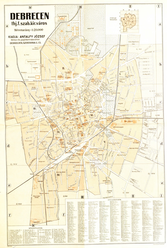 Debrecen térképe