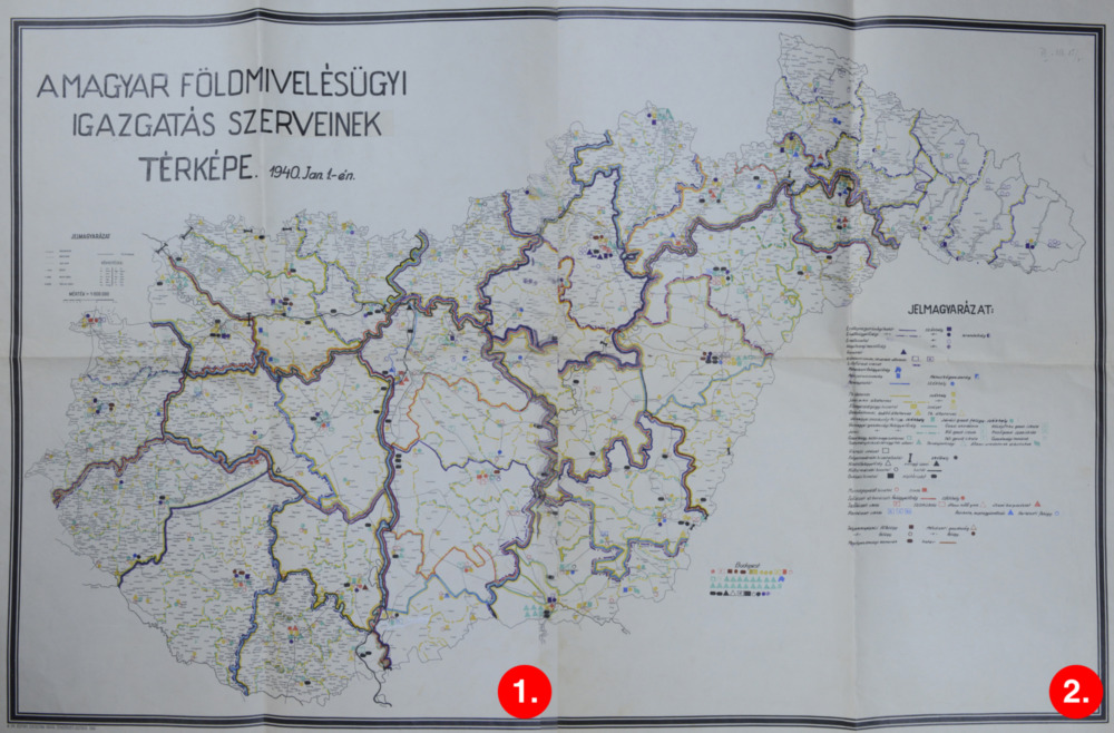 Magyar földmívelésügyi igazgatás szerveinek térképe