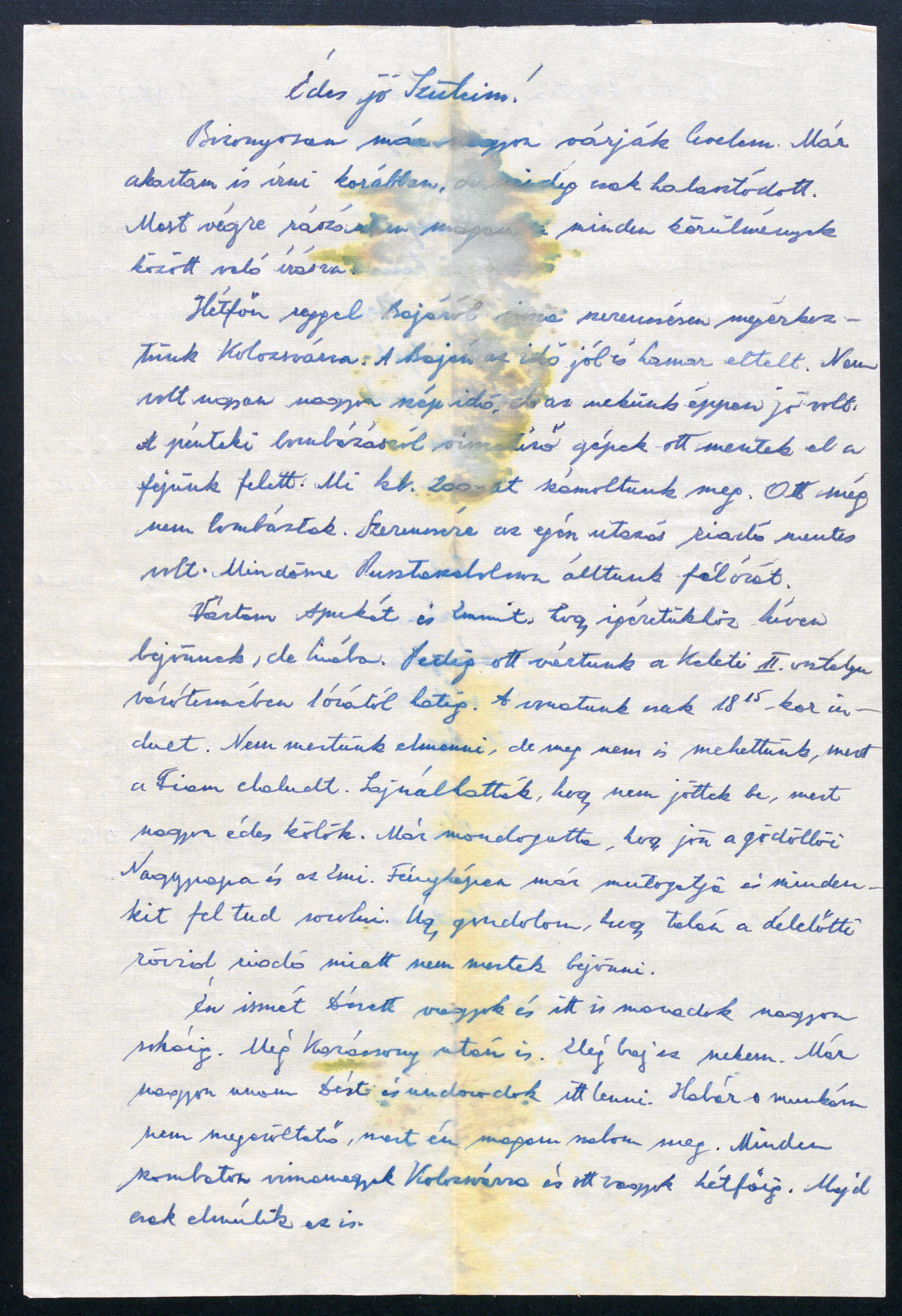 Eördögh Tibor levele szüleihez - 1944. július 22.